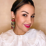 Holiday Pink and Red Present Dangle Earrings