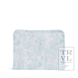 Roadie Medium Bunny Toile Blue Zip Pouch