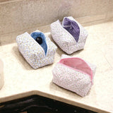 Sweet Floral Cosmetic Bag: Blue