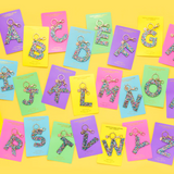 Confetti Letter Keychains