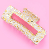 Pearl + Gold Confetti Claw Clip