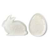 Embossed Bunny and Egg Serving Platters