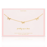 Beautiful Bow Trio Charm Necklace