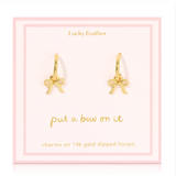 Beautiful Bow Charm Hoop Earrings