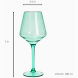 Colored Acrylic Stemmed Wine Glass (Set of 6)