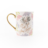 "He Fills My Life" Gold Handle Mug