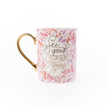"See Good in All Things" Gold Handle Mug