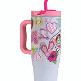 40oz Summer Vibes Sticker Tumbler