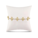 Signature Cross Sincerity Pattern Pearl w/ Classic Beaded Signature Cross Gold