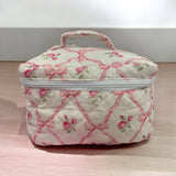 Sweet Floral Train Case: Pink