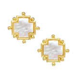 Susan Shaw: Mother of Pearl Cross Studs