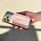 Piggy Back Power Magnetic Battery Pink Pattern