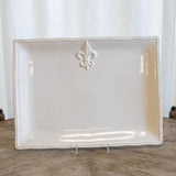 Fleur de Lis Large Platter (15.5x11.5)