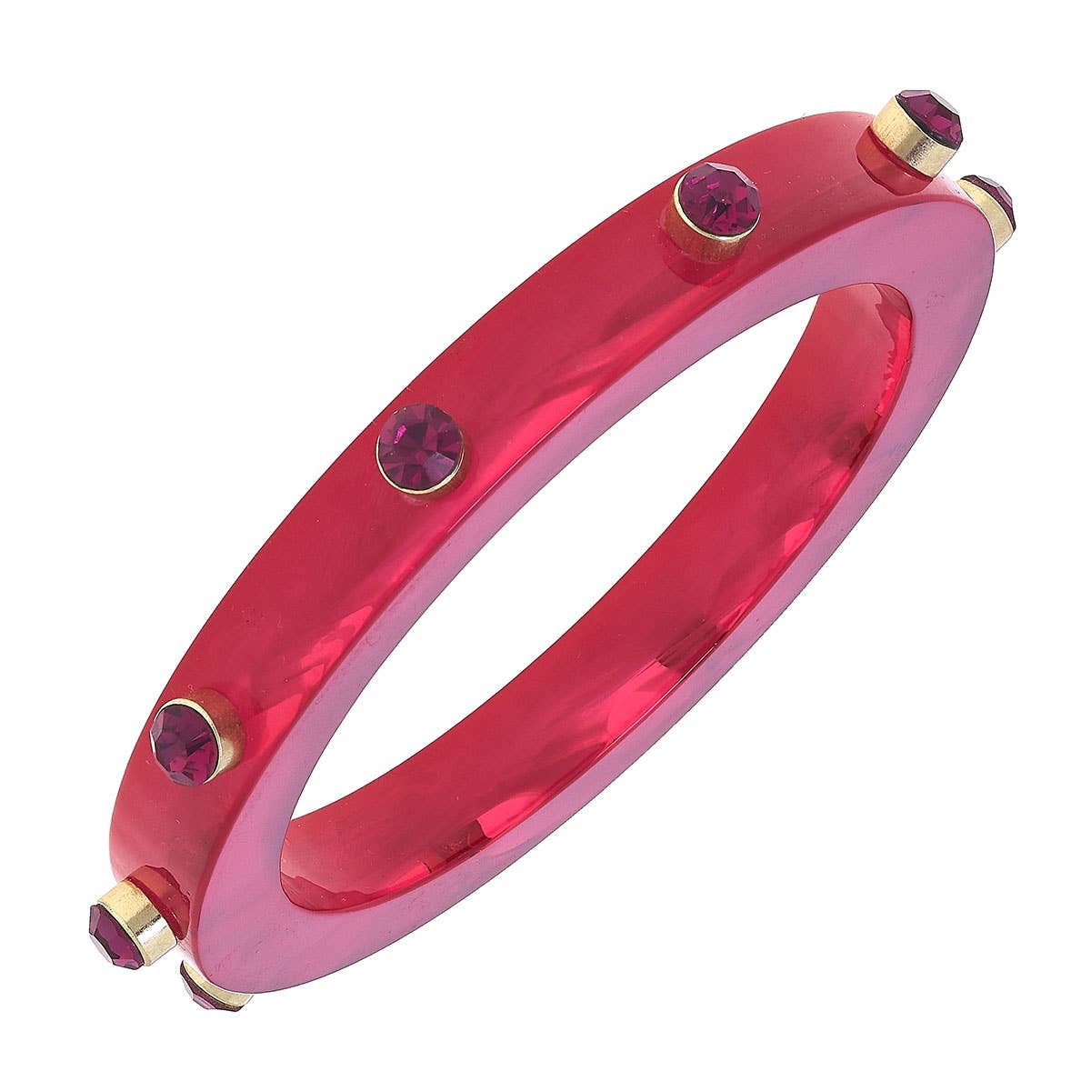 Fuchsia Rhinestone Bangle