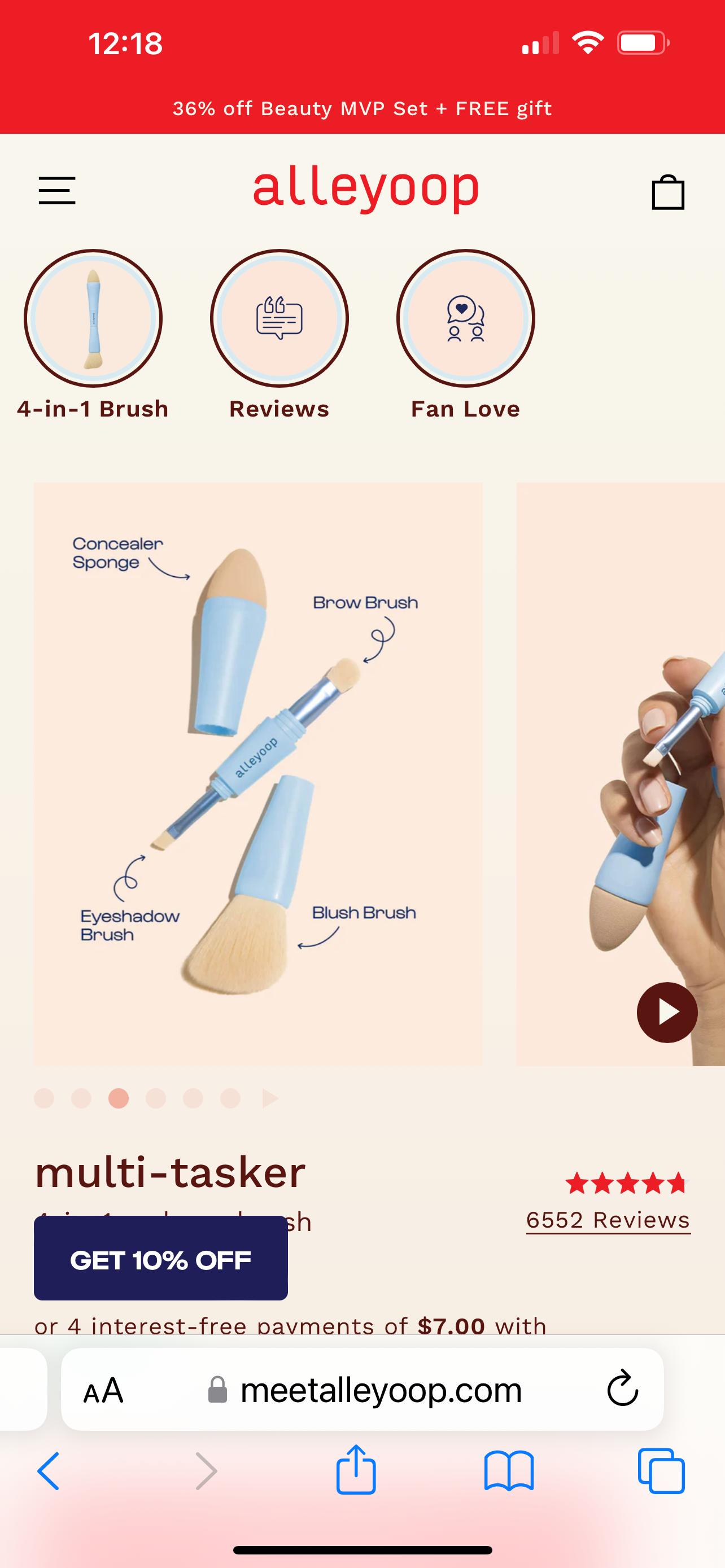 Multi-tasker Makeup Brush