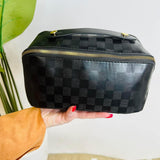 Zip Around Make up Case (Checkered)