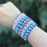 Layla Stretch Bracelet w/ Large Rectangle Stones