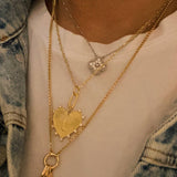 Initial Heart Necklace: B