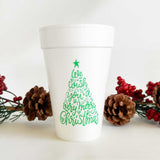 Christmas Foam Cup 10 Pack (We Wish You Merry Christmas)