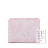 Roadie Medium Bunny Toile Pink Zip Pouch