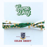 Green/Yellow/White Stretch Bracelets