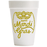 Mardi Gras Mask Styrofoam Cup