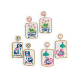 Beaded Mahjong Earrings