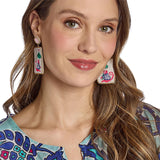 Beaded Mahjong Earrings