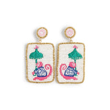 Beaded Mahjong Earrings