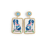 Beaded Mahjong Earrings