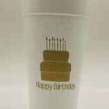 Happy Birthday Styrofoam Cups