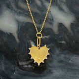 Initial Heart Necklace: B