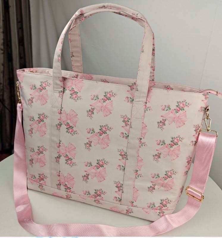 Pink Floral Train Case