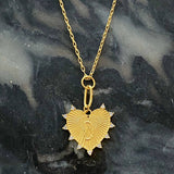 Initial Heart Necklace: K