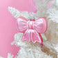 Pink Bow Christmas Ornament