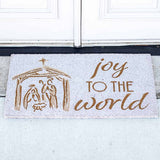 Joy To The World Manger Coir Doormat