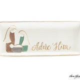 Adore Him Holy Family Ceramic Tray