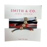 Skinny Hair Tie Set- Red