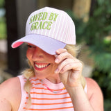 "Saved by Grace" Embroidered Baseball Cap