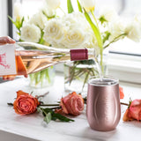 Rose Gold Stemless Wine Glass