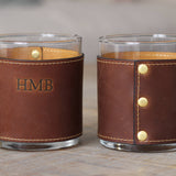 Genuine Leather Sleeve & Whiskey Glass