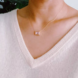 Sweet Square Pendant Necklace: Diamond Clean