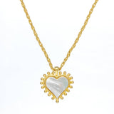 Susan Shaw: Mother of Pearl Heart Necklace