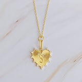 Initial Heart Necklace: B