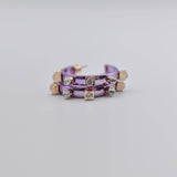 Metallic Metal Hoop- Purple