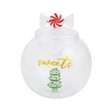 Christmas Glass Cookie Jar