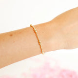 Leah Beaded Bracelet in Gold