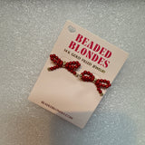 Red Bow Earrings