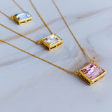 Sweet Square Pendant Necklace: Diamond Clean