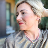 Lottie Pink + Multi-Color w/Dangle Heart Necklace